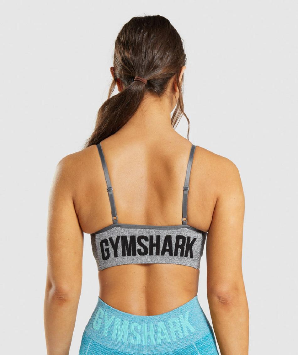 Gymshark Flex Strappy Ženske Sportski Grudnjak Sive | HR 3341LIS